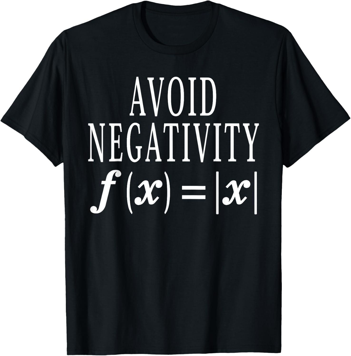 Avoid Negativity Math Equation Teacher Funny Gift Men Women T-Shirt - T-Shirt | Black