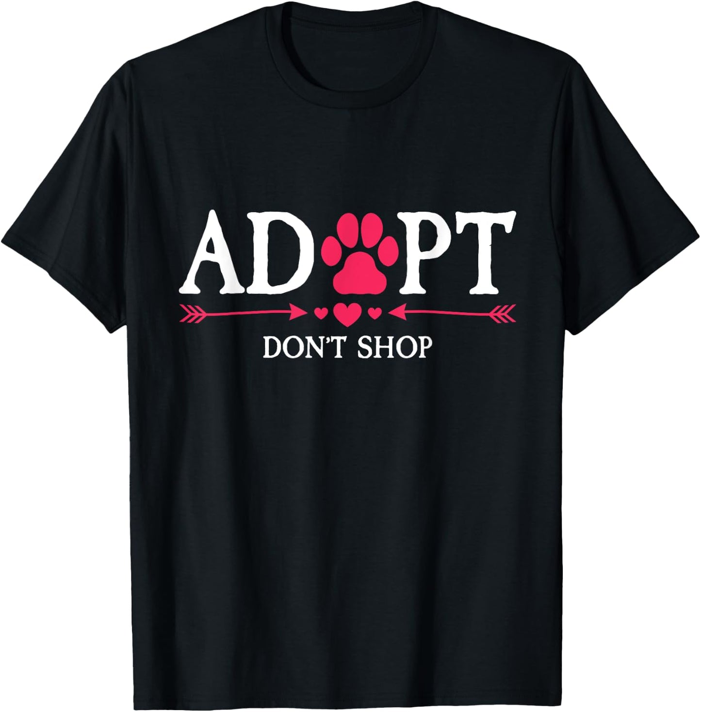 Rescued Is My Favorite Breed Adopt Don't Shop Dog Lovers T-Shirt - T-Shirt | Black