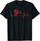 Motocross Heartbeat - Dirt Bike MX Biker Rider T-Shirt - T-Shirt | Black