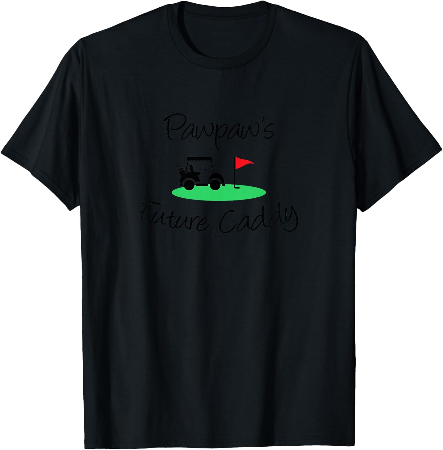 Kids Pawpaw's Future Caddy Cute Grandchild Golf T-Shirt - T-Shirt | Black