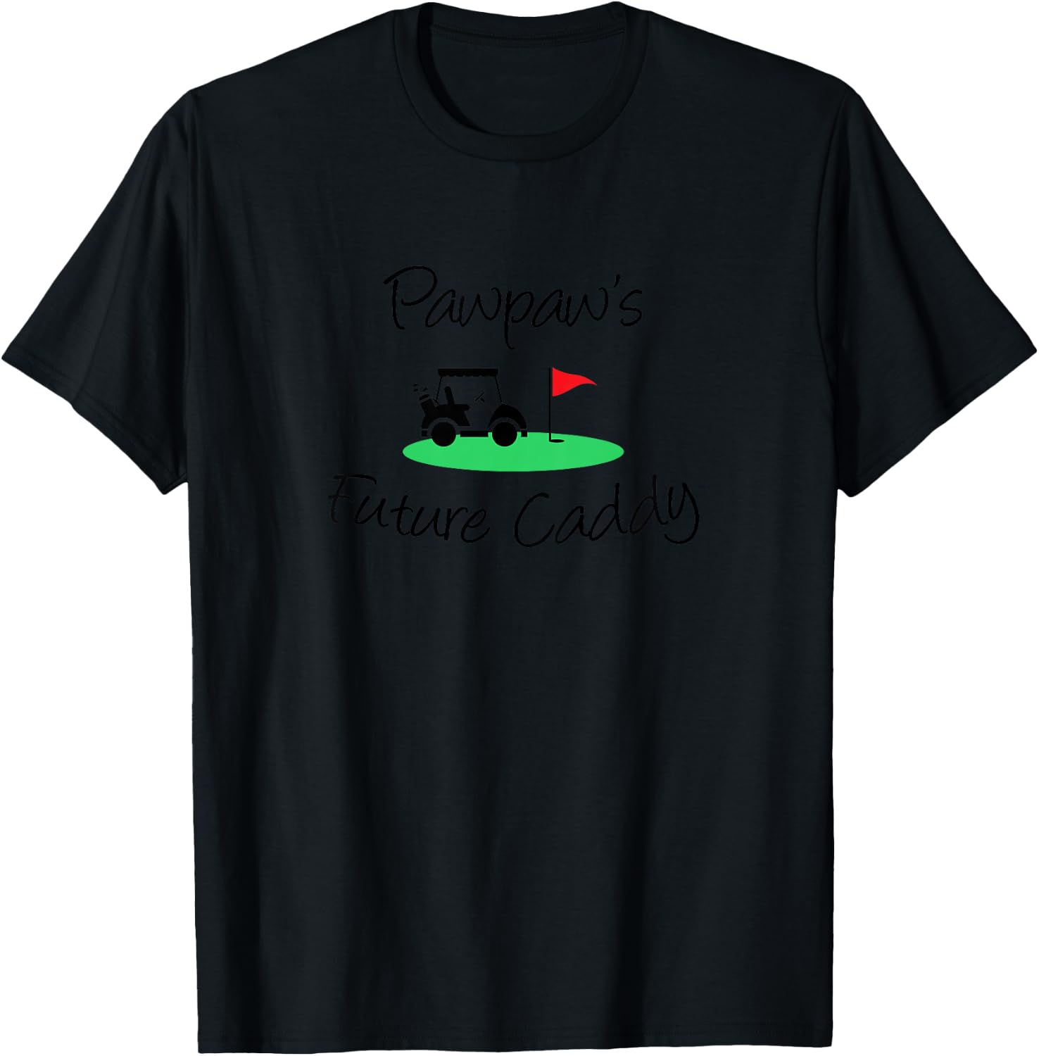 Kids Pawpaw's Future Caddy Cute Grandchild Golf T-Shirt - T-Shirt | Black