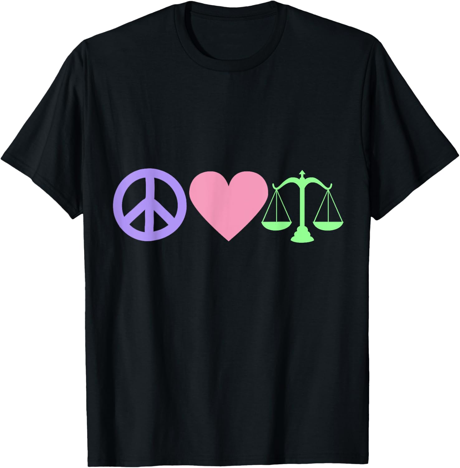 Peace Love Law T-Shirt - T-Shirt | Black