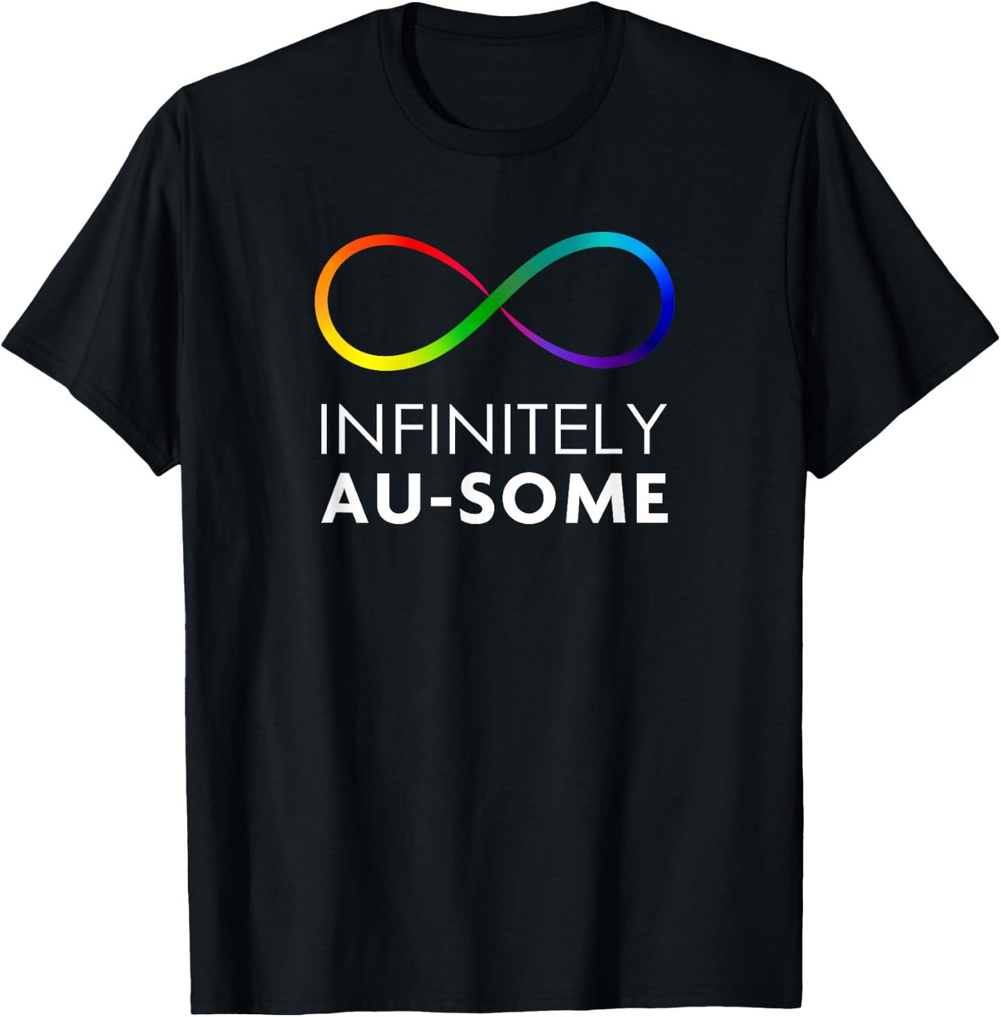 Red Instead Autism - Infinitely AU-SOME Infinity T-Shirt - T-Shirt | Black