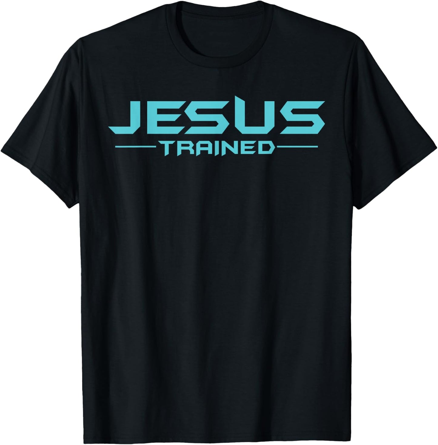 Jesus Trained Classic Wrestling Wrestler Wrestle, Christian2 T-Shirt - T-Shirt | Black