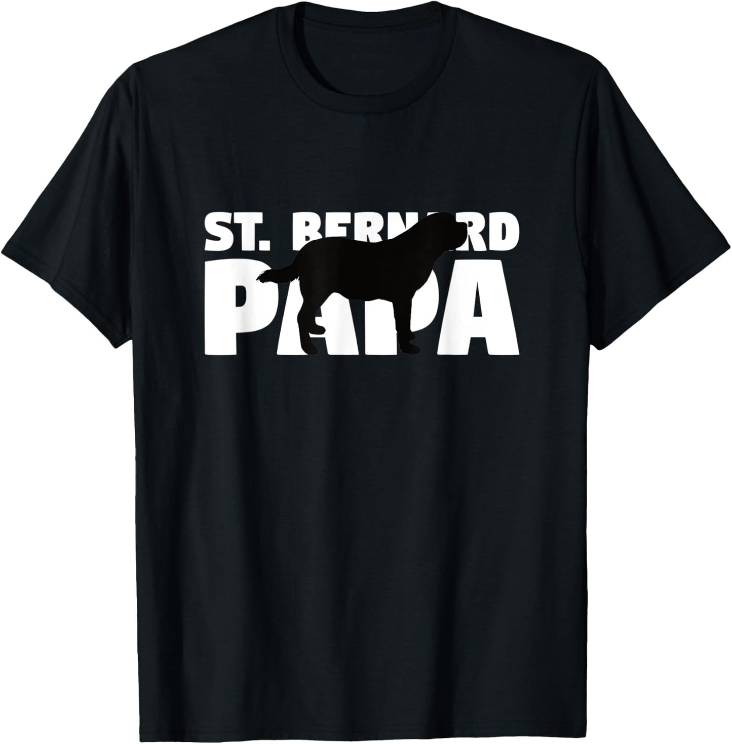 Saint Bernard Gift Dog Dad St. Bernard Papa Women Kids T-Shirt - T-Shirt | Black