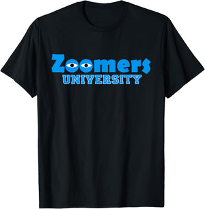 Zoomers University Remote Study at Home Z-gen T-Shirt - T-Shirt | Black