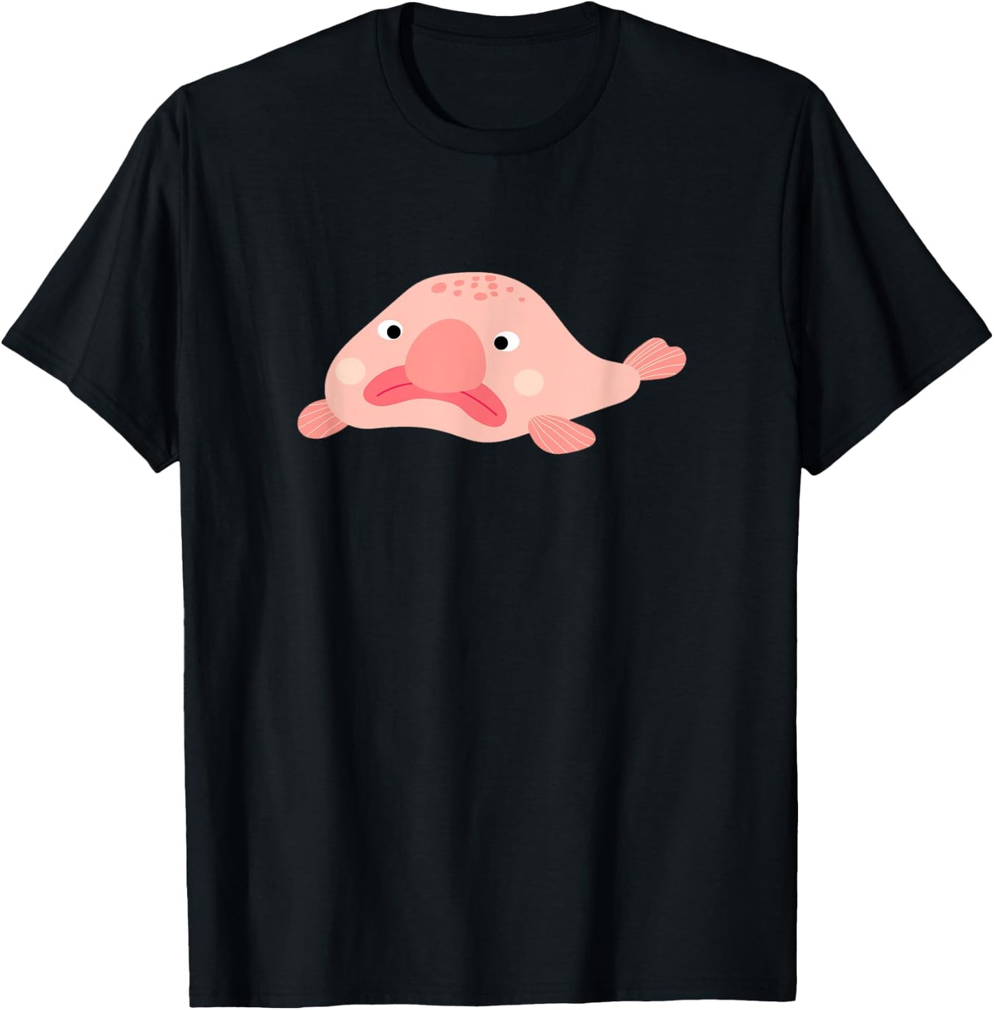 Funny Blobfish - Pink Blob Fish T-Shirt - T-Shirt | Black