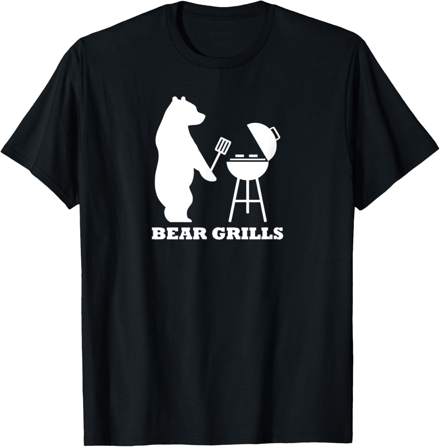 Bear Grills- Funny Bear Grilling BBQ Grill Bear Gifts T-Shirt - T-Shirt | Black