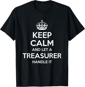 TREASURER Gift Funny Job Title Profession Birthday Work Idea T-Shirt - T-Shirt | Black