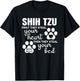 Shih Tzu Gifts Quote Dog Lover Paw Print Men Women Girls Kids T-Shirt - T-Shirt | Black