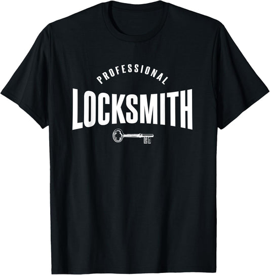 Professional Locksmith | Proud Locksmithing Lover Gift T-Shirt - T-Shirt | Black