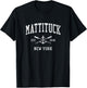 Mattituck NY Vintage Crossed Oars & Boat Anchor Sports T-Shirt - T-Shirt | Black