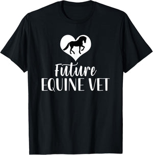 Future Equine Vet Horse Veterinarian T-Shirt - T-Shirt | Black