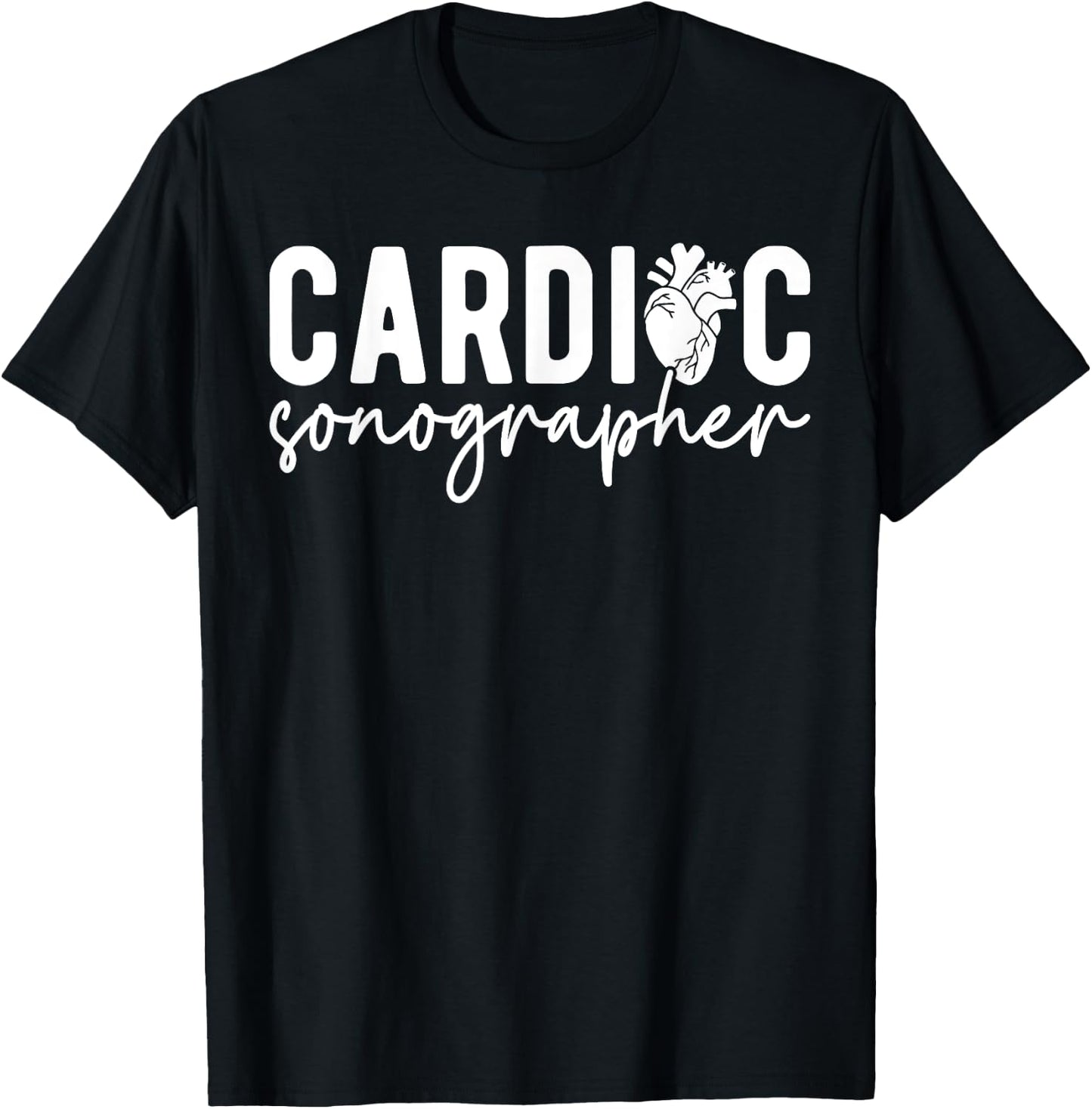 Cardiac Sonographer Cardiac Sonography Ultrasound Student T-Shirt - T-Shirt | Black