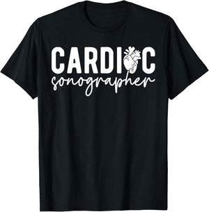 Cardiac Sonographer Cardiac Sonography Ultrasound Student T-Shirt - T-Shirt | Black