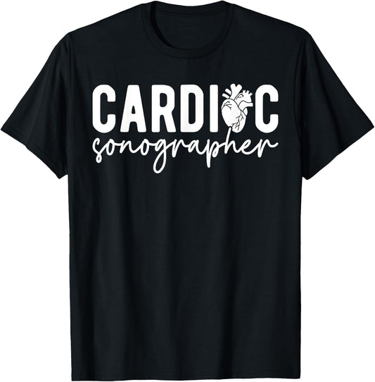 Cardiac Sonographer Cardiac Sonography Ultrasound Student T-Shirt - T-Shirt | Black