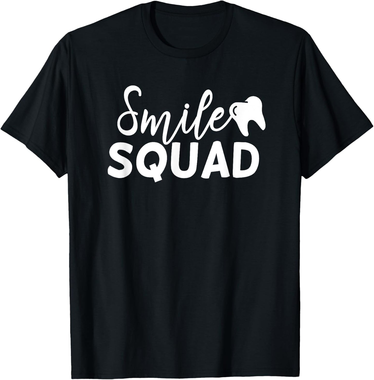 Dental Smile Squad Cute Dentist Office and Hygienist Staff T-Shirt - T-Shirt | Black