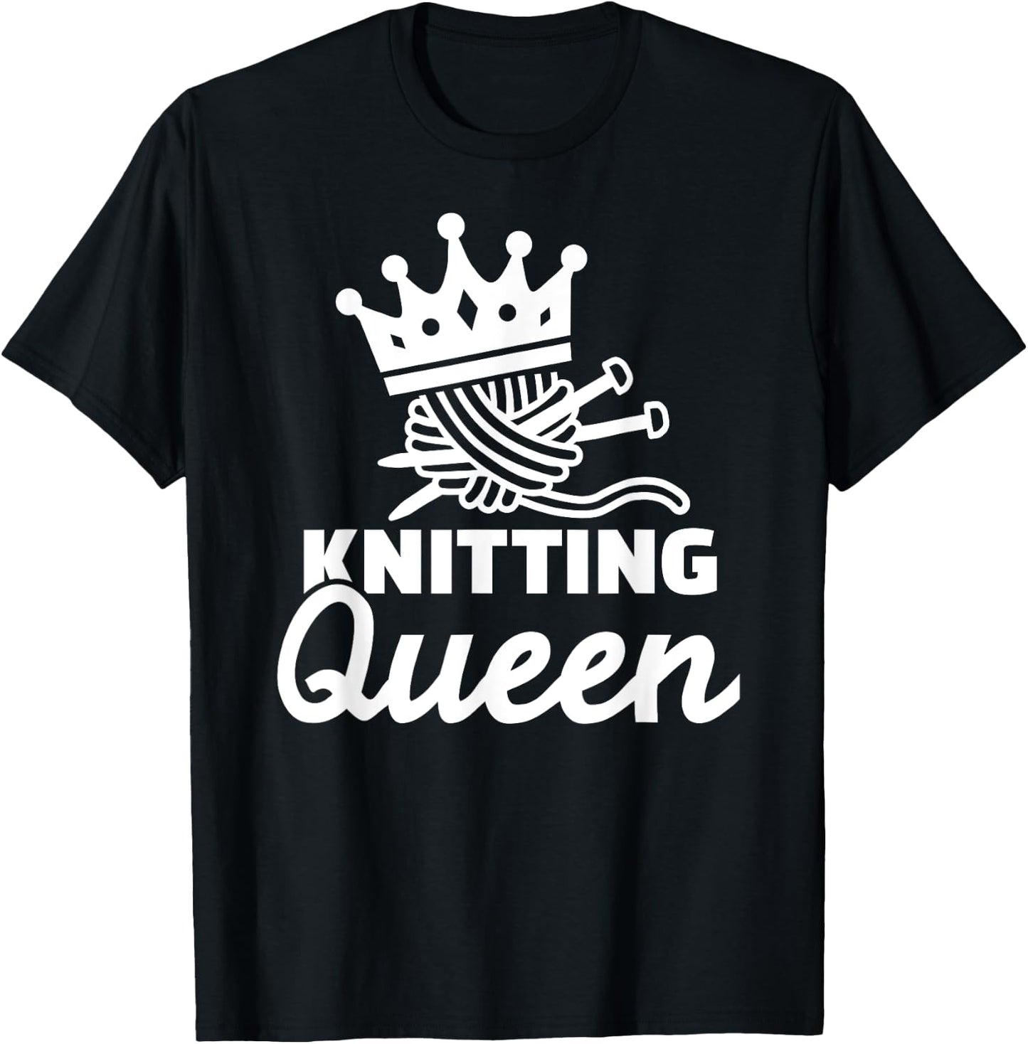 Knitting queen T-Shirt - T-Shirt | Black