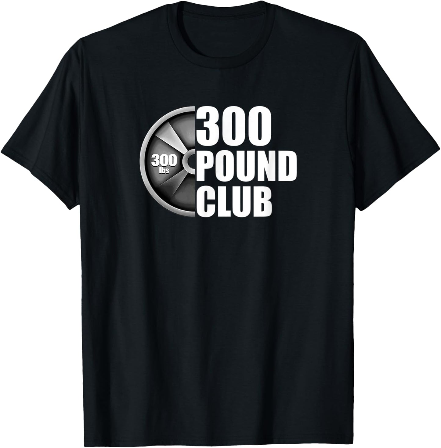 300 Pound Club Powerlifting T-Shirt - T-Shirt | Black