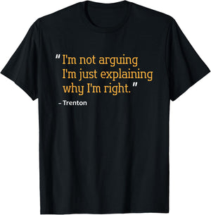 TRENTON Gift Quote Funny Birthday Personalized Name Idea T-Shirt - T-Shirt | Black