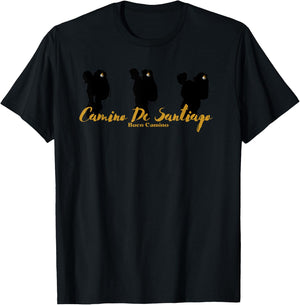 Camino de Santiago Pilgrim Way of Saint James Stages Gifts T-Shirt - T-Shirt | Black