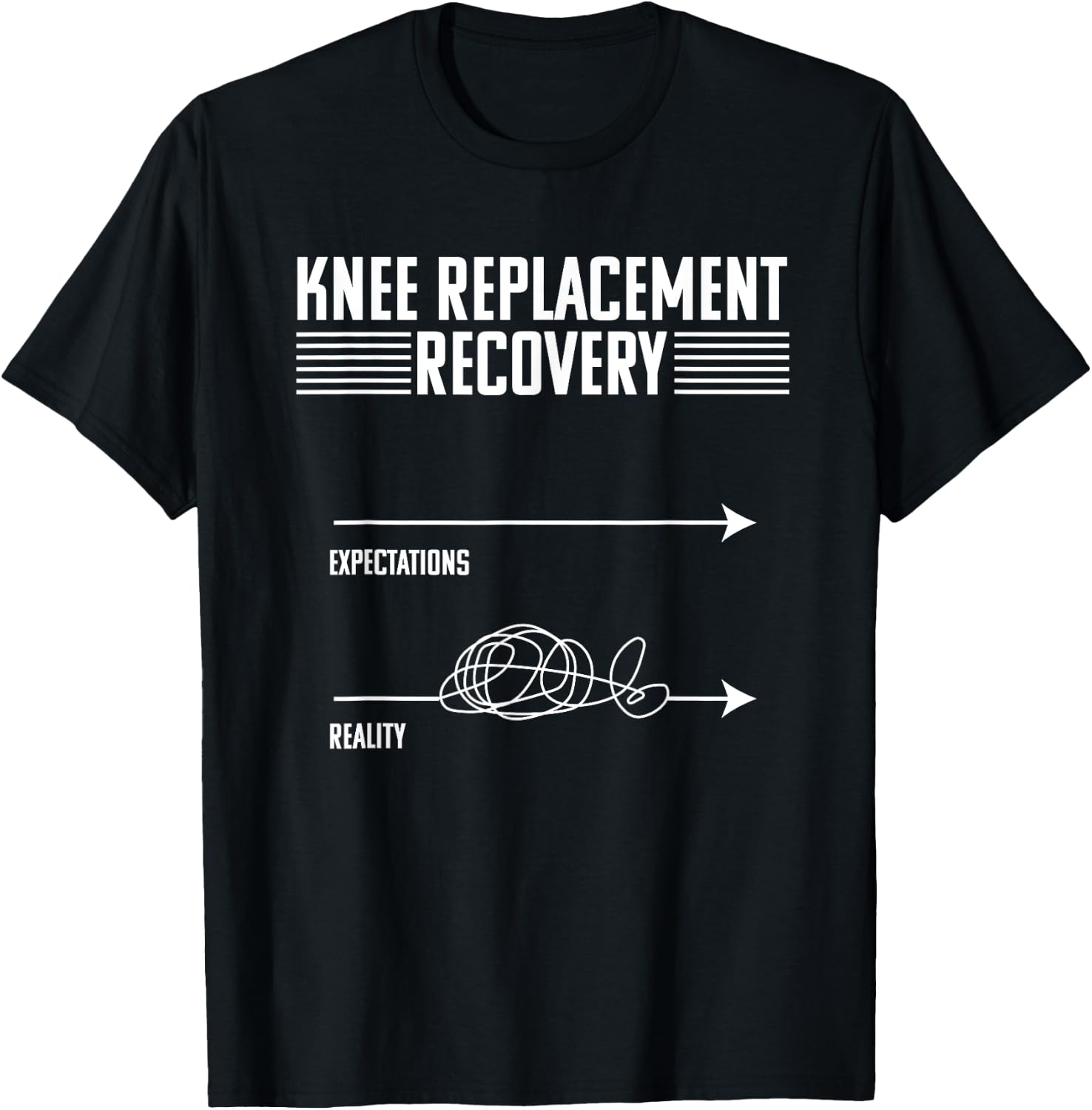 Knee Replacement Surgery Funny Joint Recovery Gag T-Shirt - T-Shirt | Black