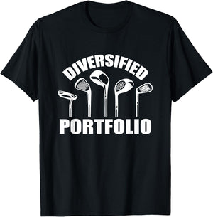 Golf Diversified Portfolio Funny Business Entrepreneur T-Shirt - T-Shirt | Black