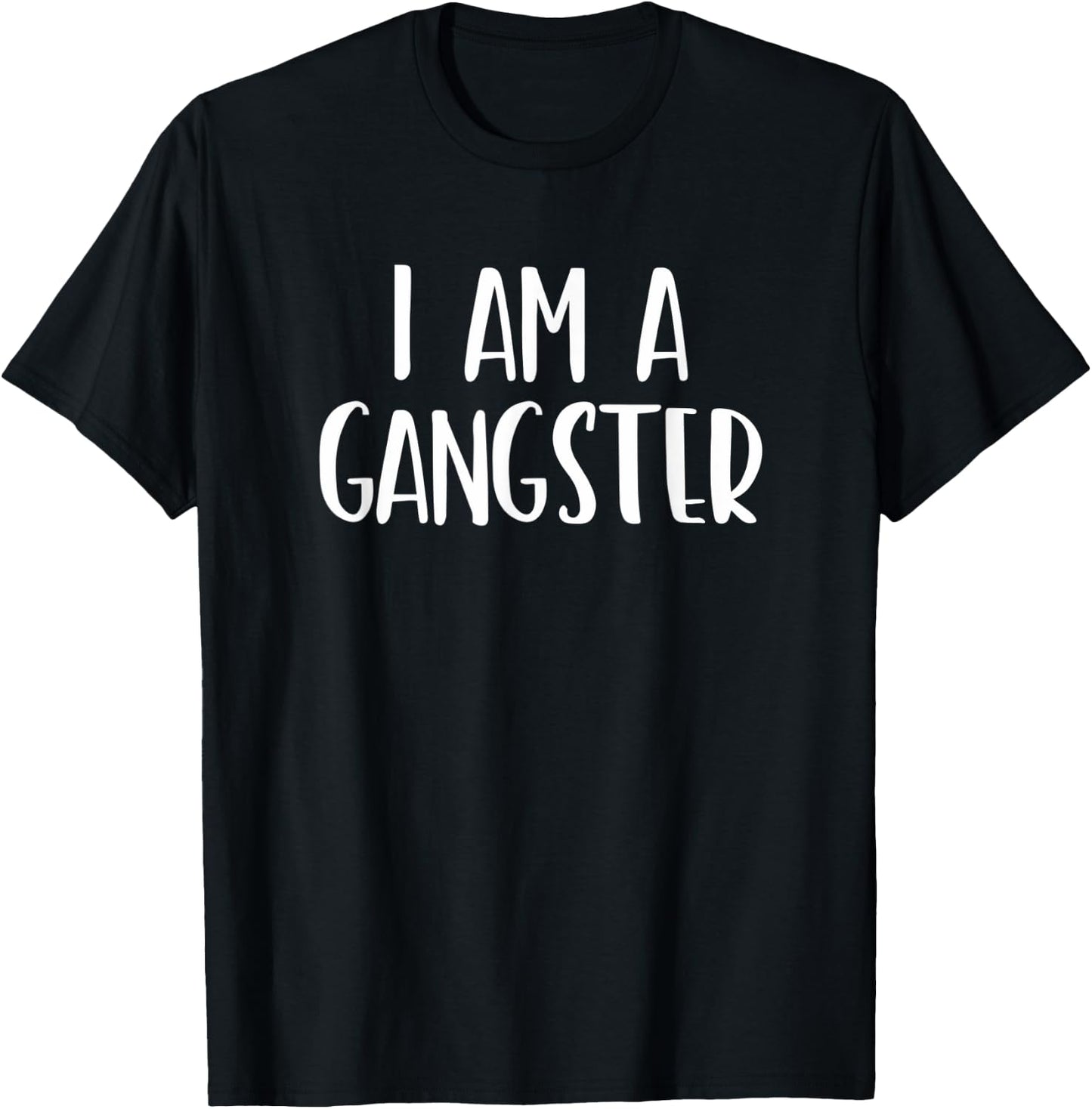 I Am A Gangster Halloween I'm Simple Costume Lazy T-Shirt - T-Shirt | Black