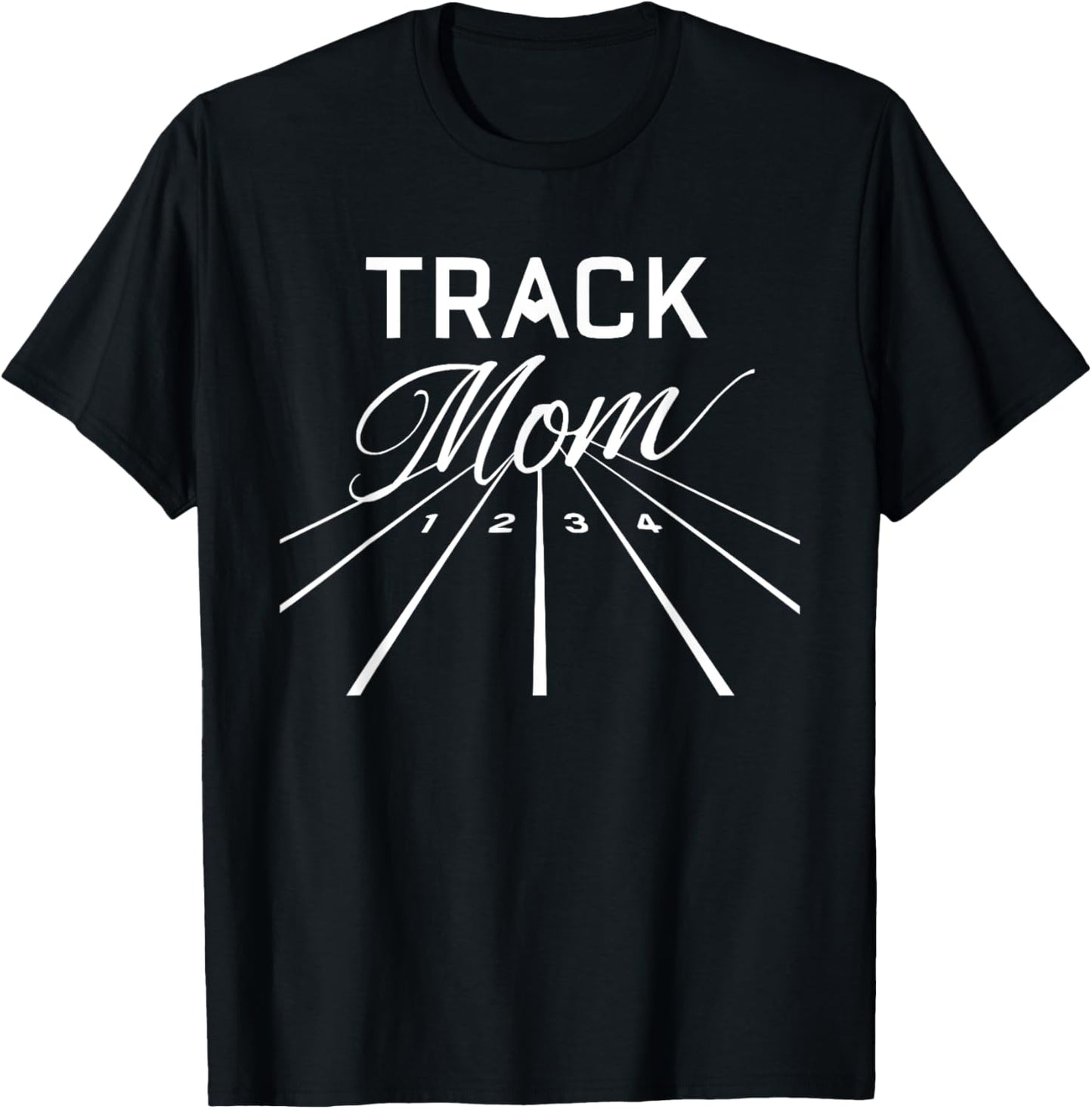 Track And Field Mom Athlete Runner Mothers Day T-Shirt - T-Shirt | Black