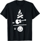 Camping Camp Fire and Guitar Makes Me Smile T-Shirt - T-Shirt | Black