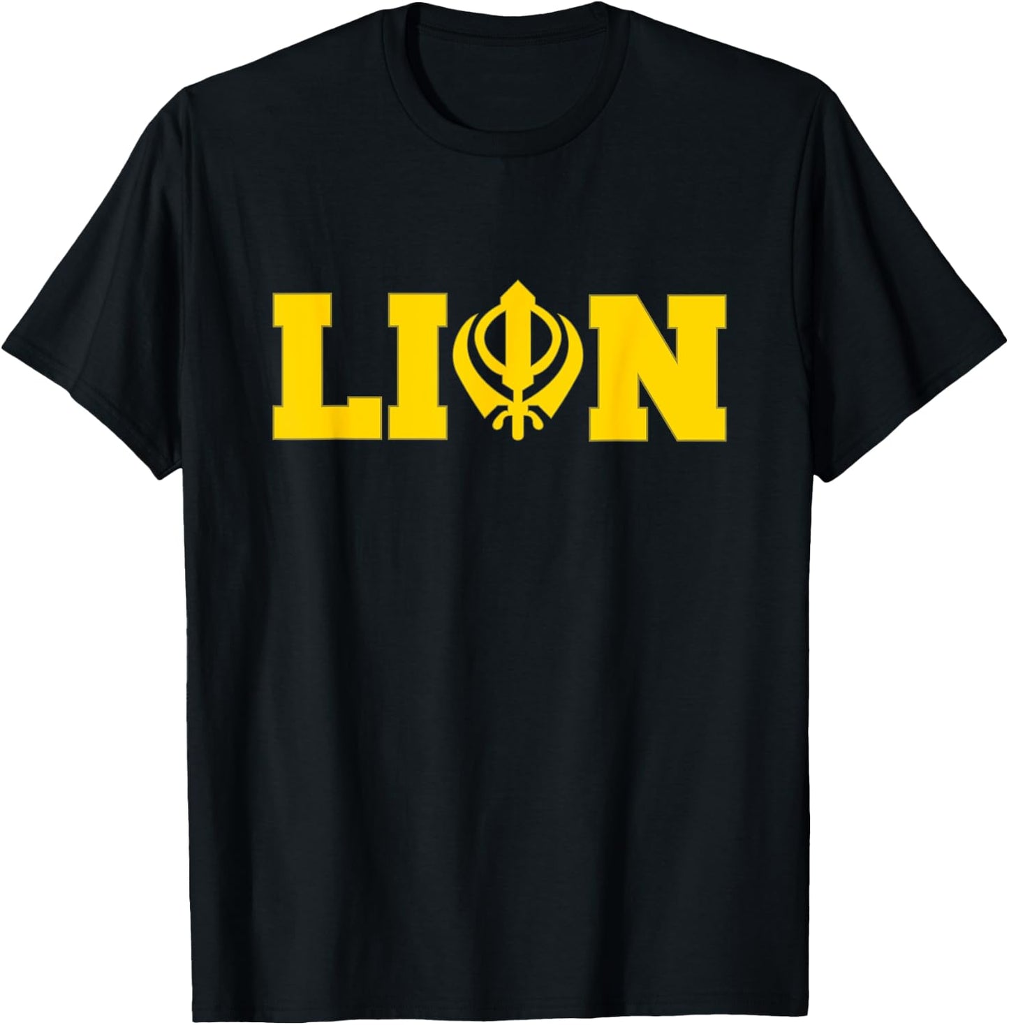 Punjabi Lion Khanda Sikh Singh T-Shirt - T-Shirt | Black