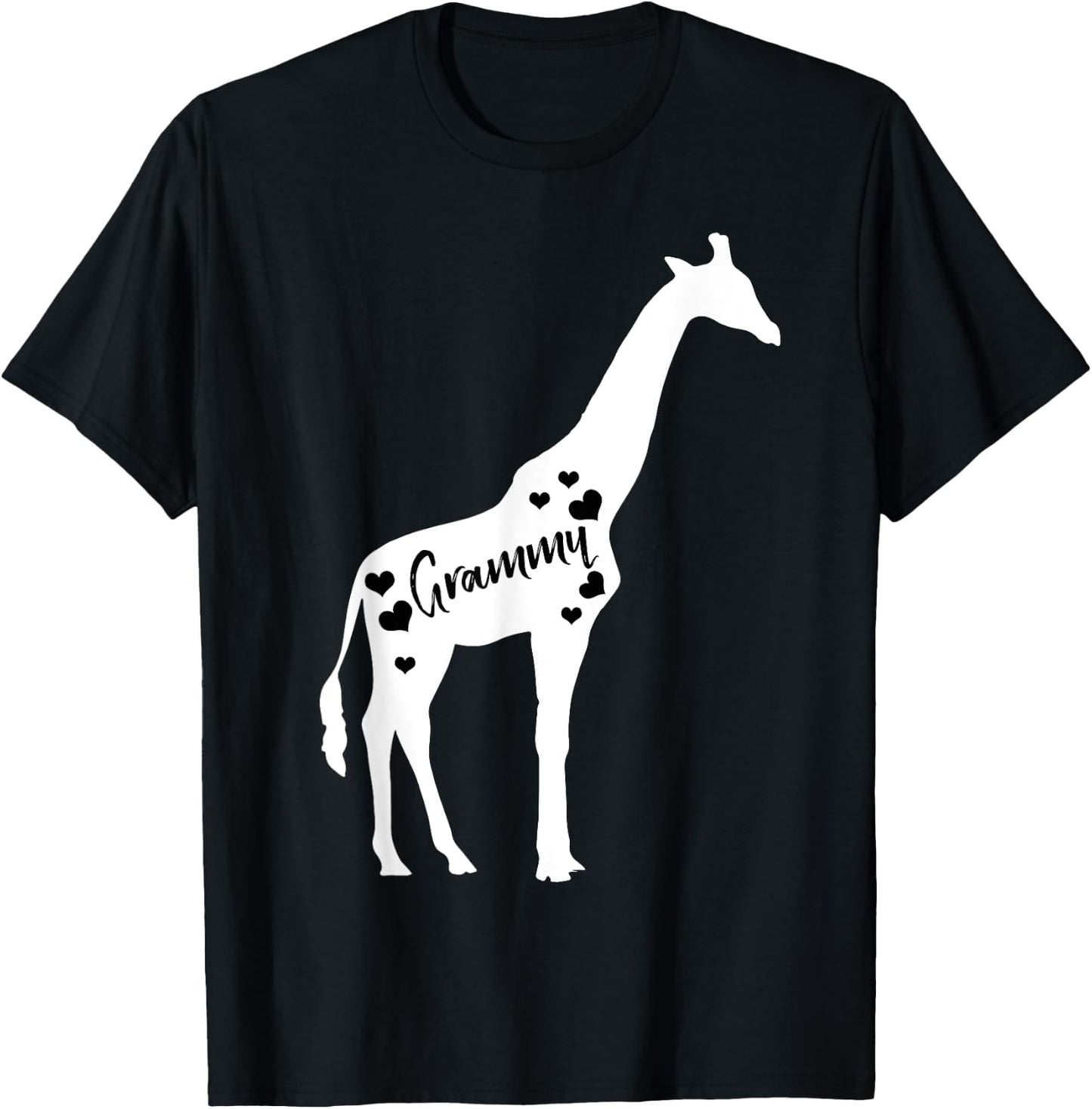 Grammy Giraffe Grandparents Day Safari Zoo Lover Grandmother T-Shirt - T-Shirt | Black