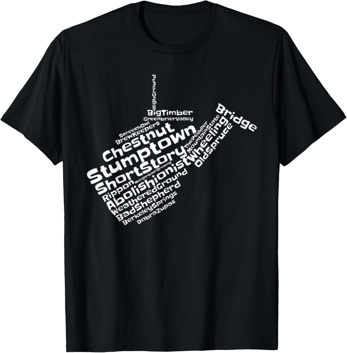 Drink Local West Virginia Breweries T-Shirt - T-Shirt | Black