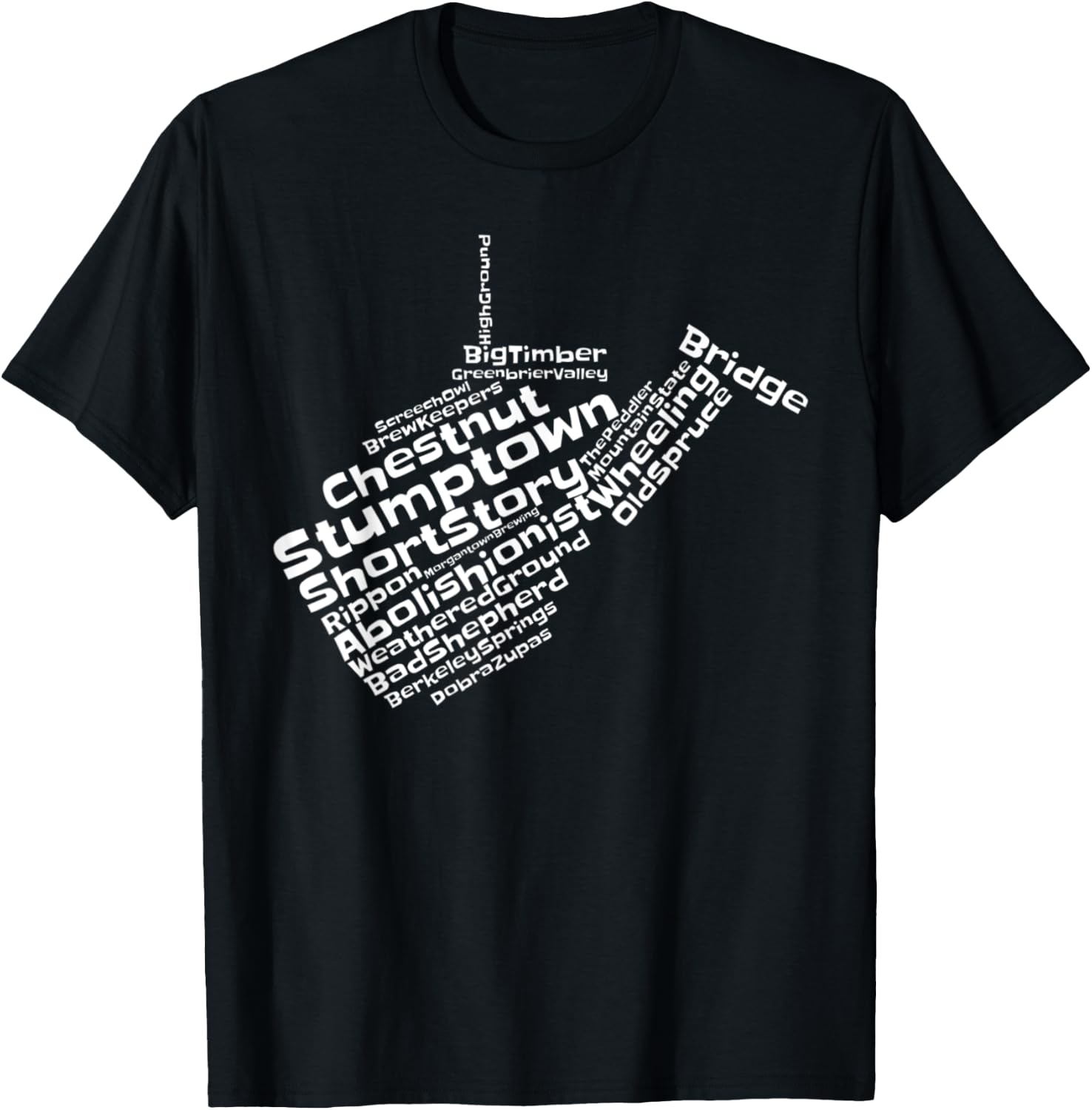 Drink Local West Virginia Breweries T-Shirt - T-Shirt | Black