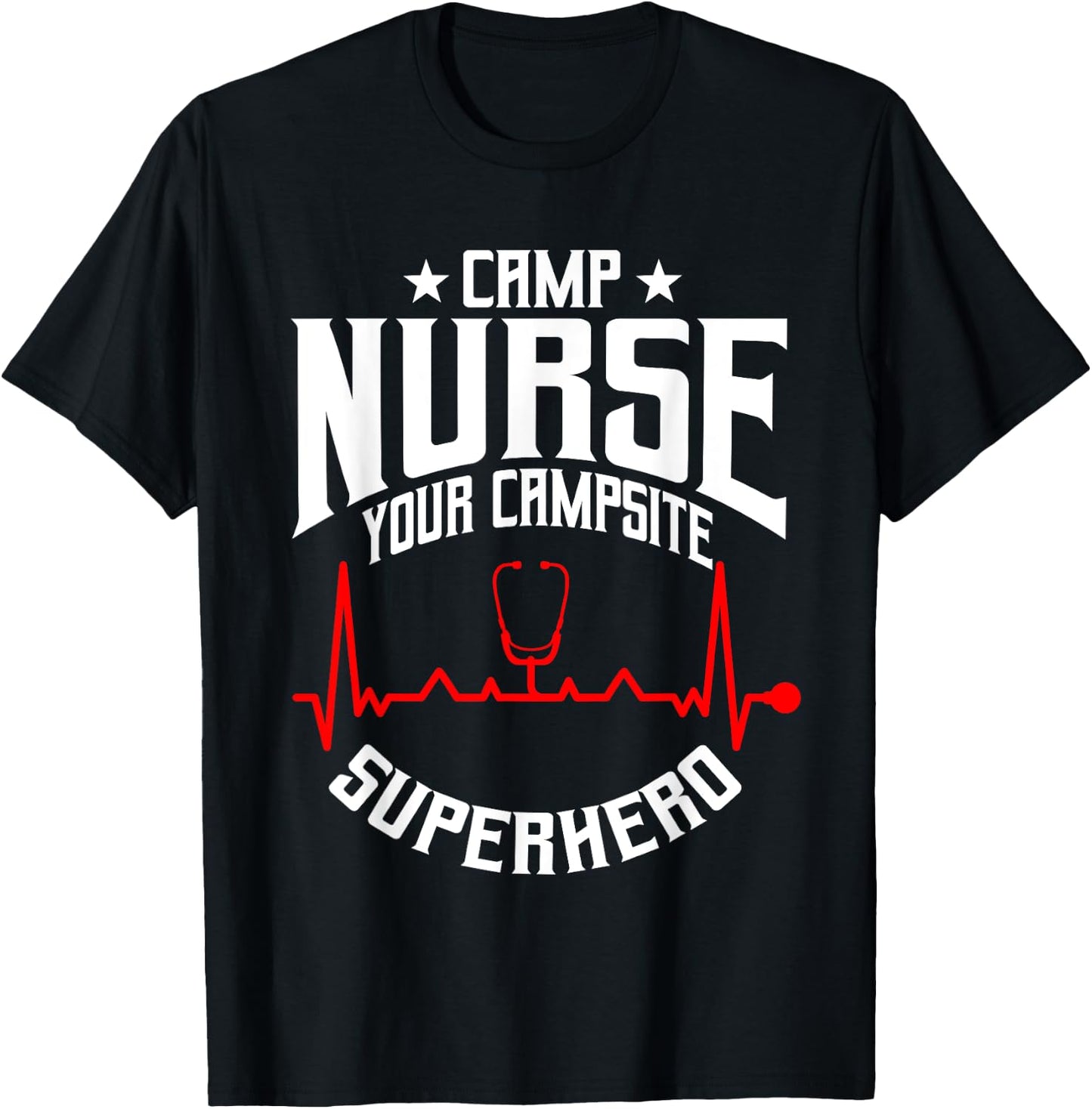 Proud Camp Nurse Saying For Summer Camping First Aid Nurses Women T-Shirt - T-Shirt | Black