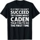 CADEN Gift Name Personalized Birthday Funny Christmas Joke T-Shirt - T-Shirt | Black