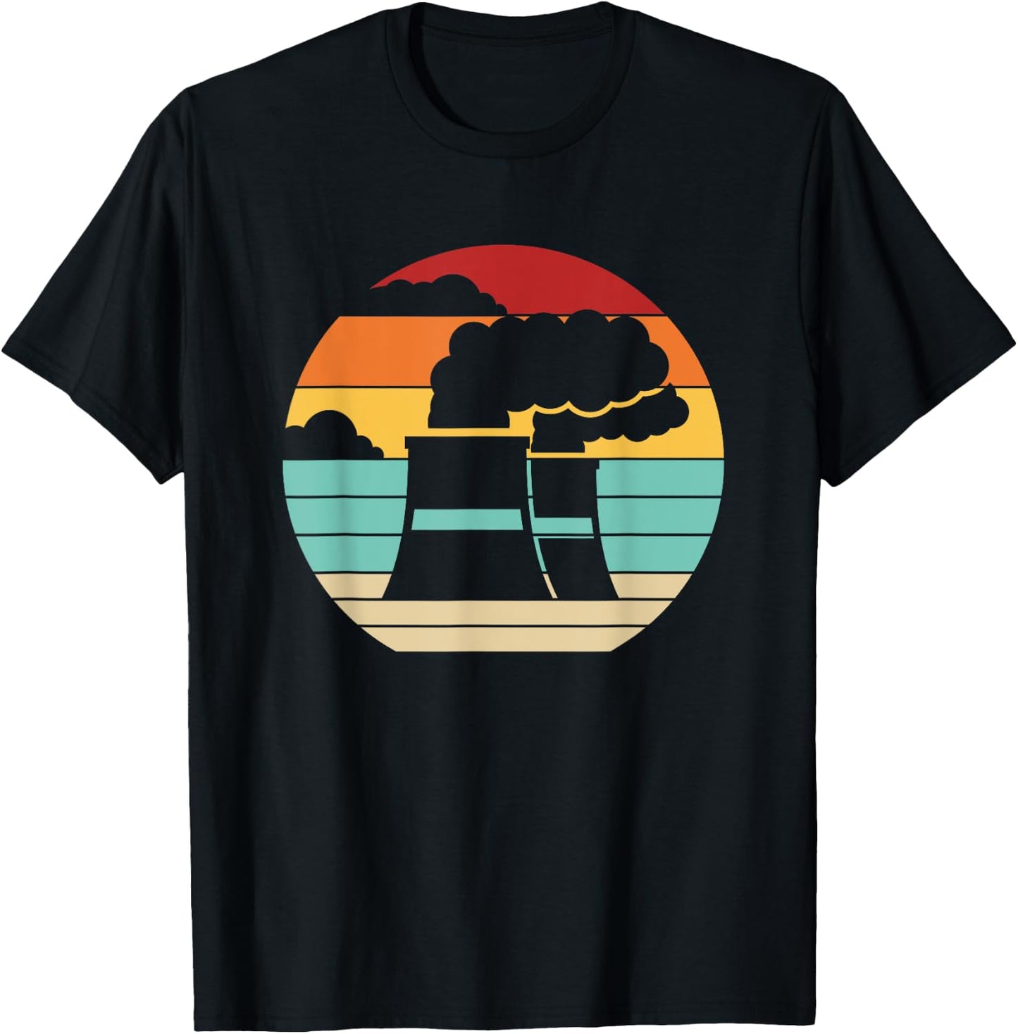 Retro Nuclear Power Plant Energy Uranium Nuclear Engineer T-Shirt - T-Shirt | Black