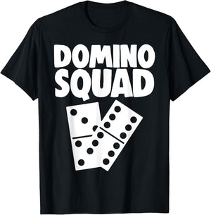 Funny Domino Squad Shirt Women Dominos Lovers Gift T-Shirt - T-Shirt | Black
