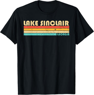LAKE SINCLAIR GEORGIA Funny Fishing Camping Summer T-Shirt - T-Shirt | Black