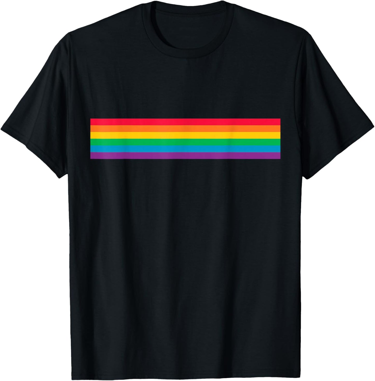 Rainbow Stripe T-Shirt - T-Shirt | Black
