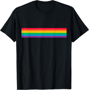 Rainbow Stripe T-Shirt - T-Shirt | Black