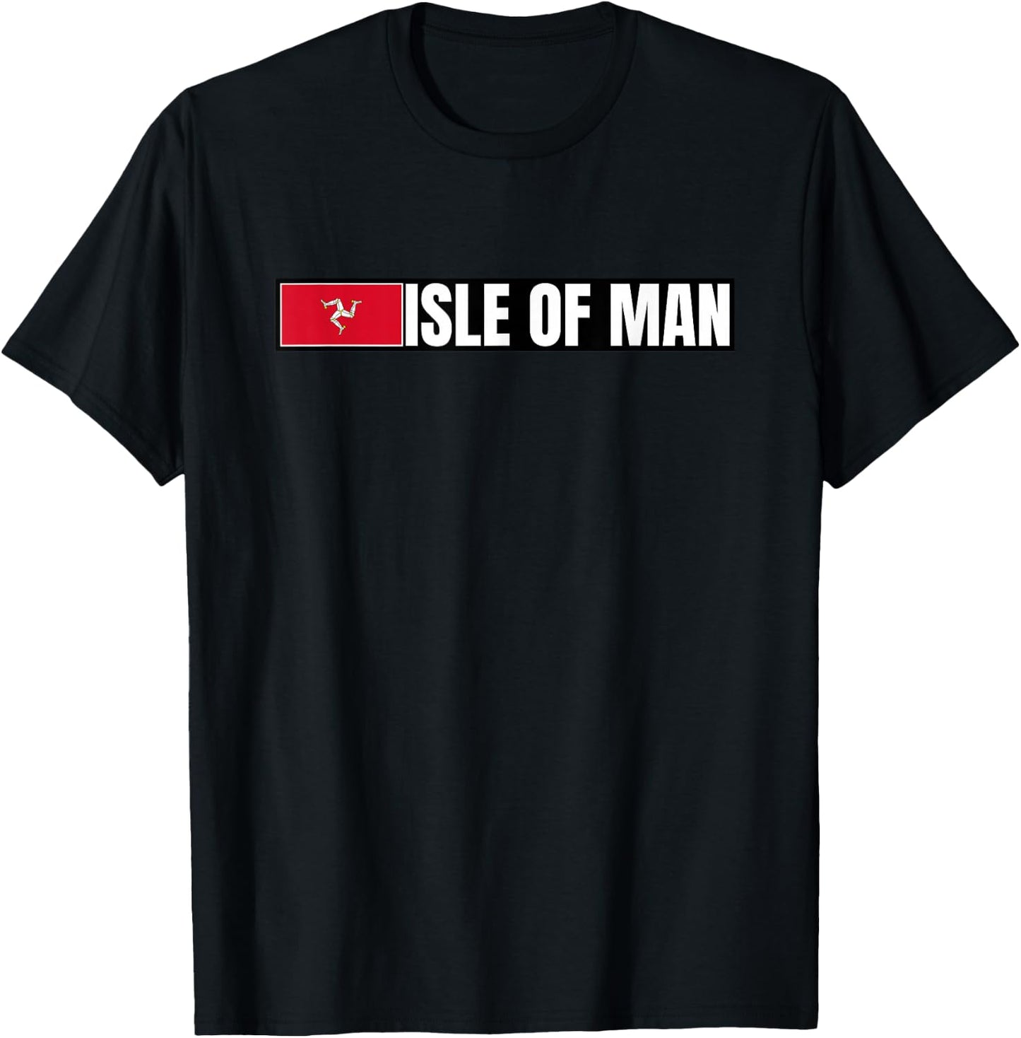Isle Of Man Flag T-Shirt - T-Shirt | Black