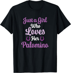 Palomino Horse Gift Who Love Their Palomino T-Shirt - T-Shirt | Black