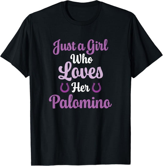 Palomino Horse Gift Who Love Their Palomino T-Shirt - T-Shirt | Black