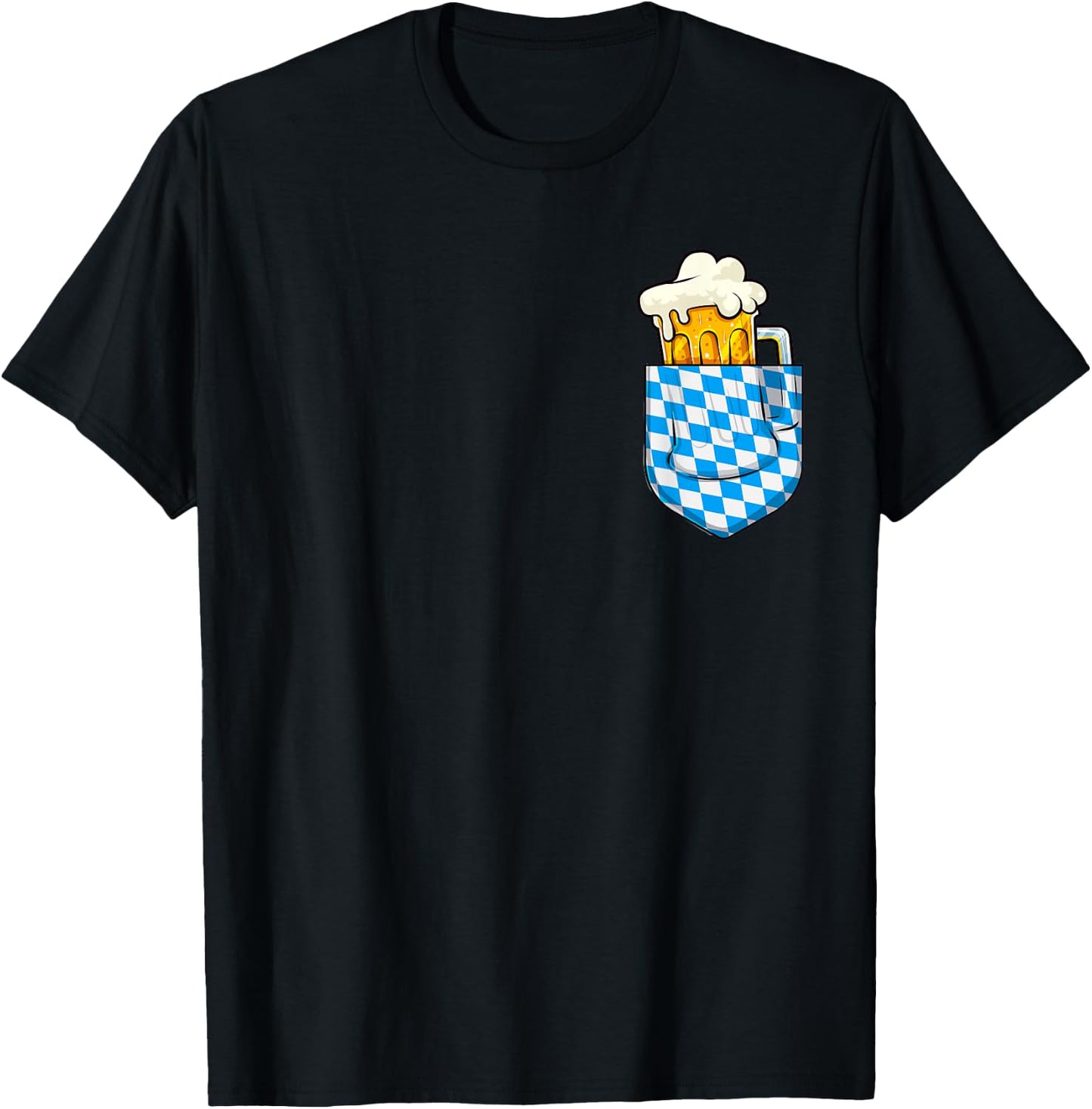 Oktoberfest Pocket Bavarian Beer Prost German Funny German T-Shirt - T-Shirt | Black