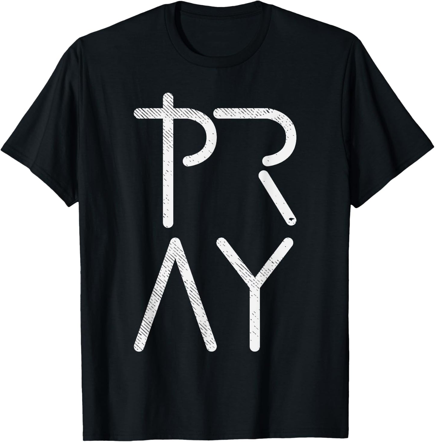 Pray God Jesus Christ Faith Prayer Religious Christian Gift T-Shirt - T-Shirt | Black