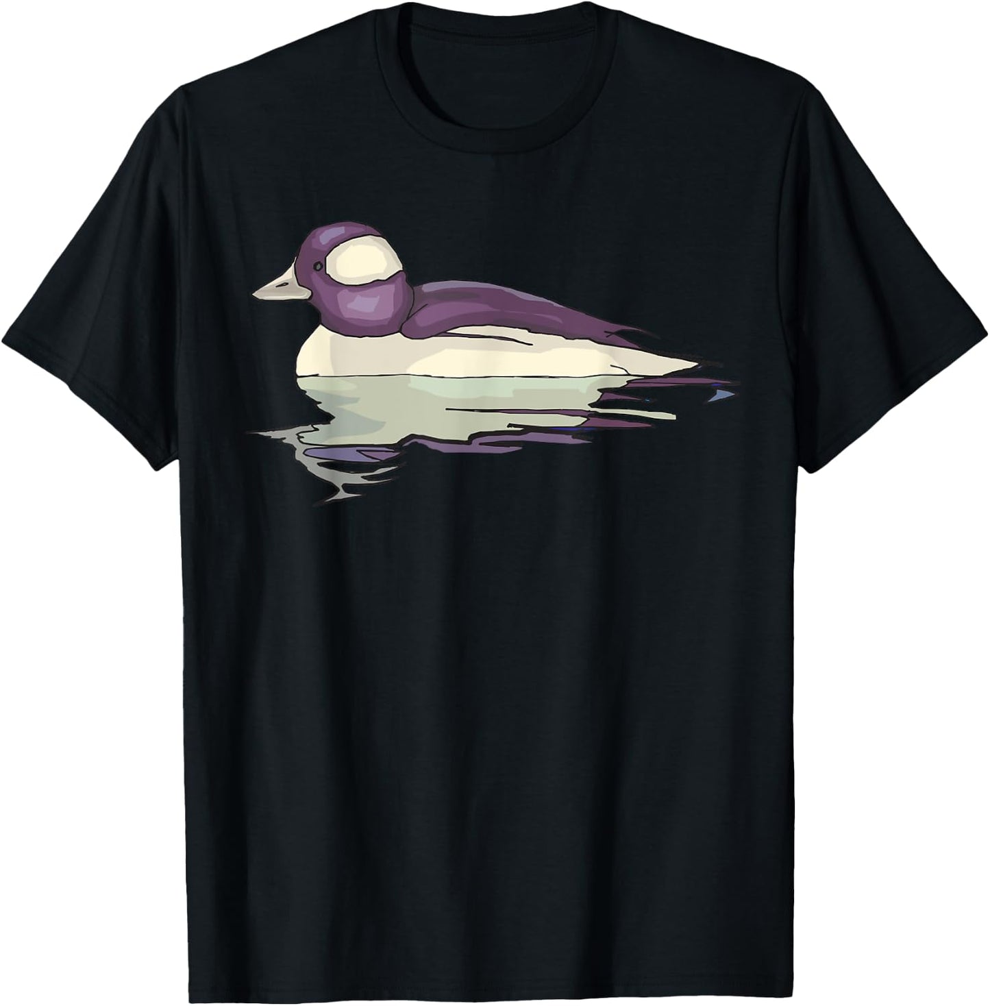 Bufflehead Duck Art Illustration T-Shirt - T-Shirt | Black