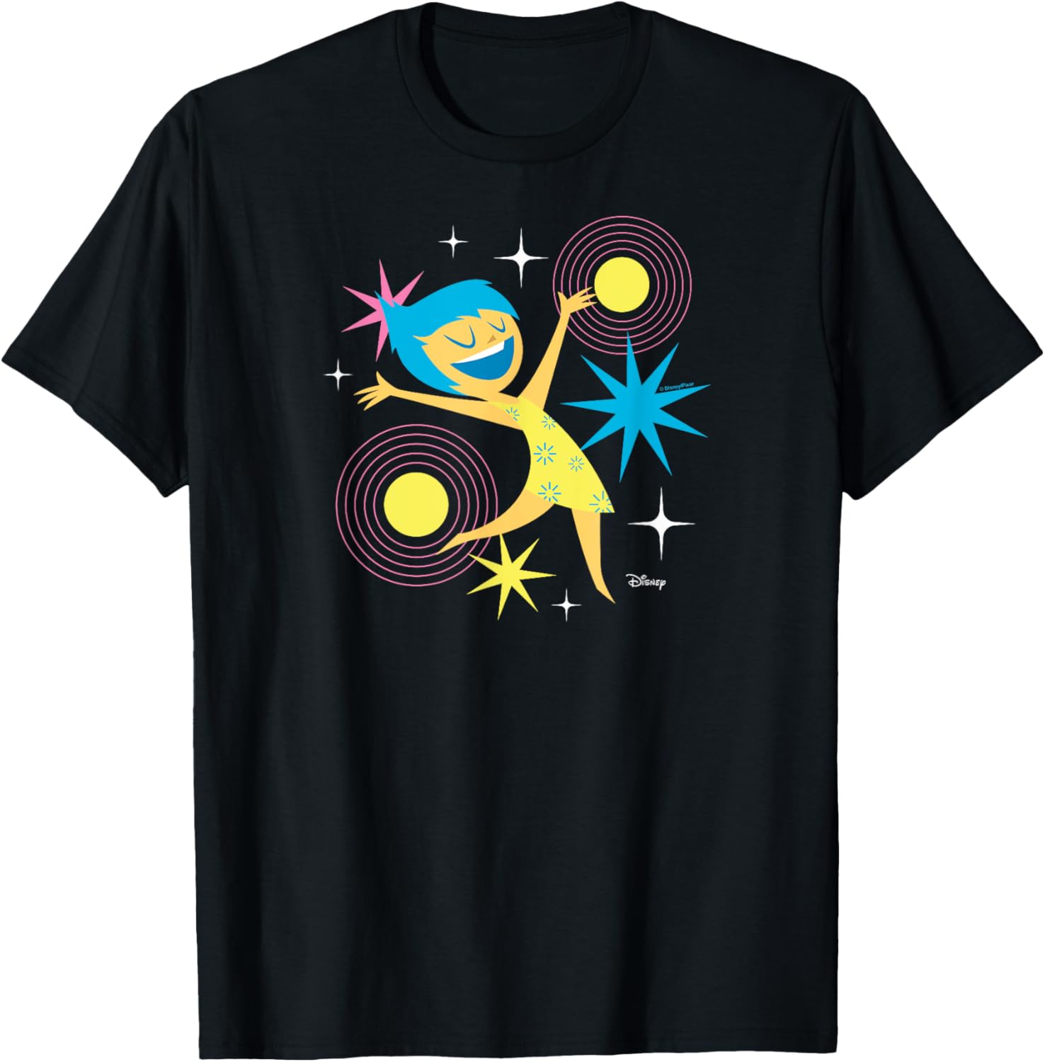 Inside Out 2 - Joy Emotion Character T-Shirt - T-Shirt | Black