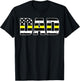 Dispatcher Dad Shirt Thin Line In Gold Daddy Father Shirt T-Shirt - T-Shirt | Black