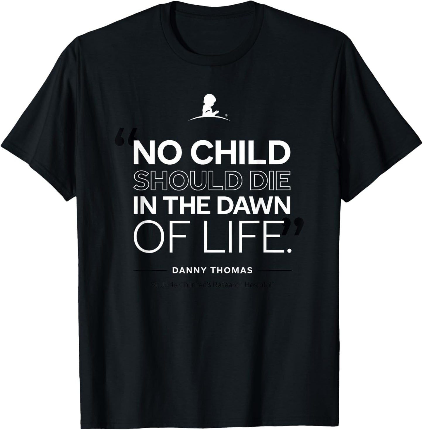 St. Jude "No Child Should Die in the Dawn of Life" Red T-Shirt - T-Shirt | Black